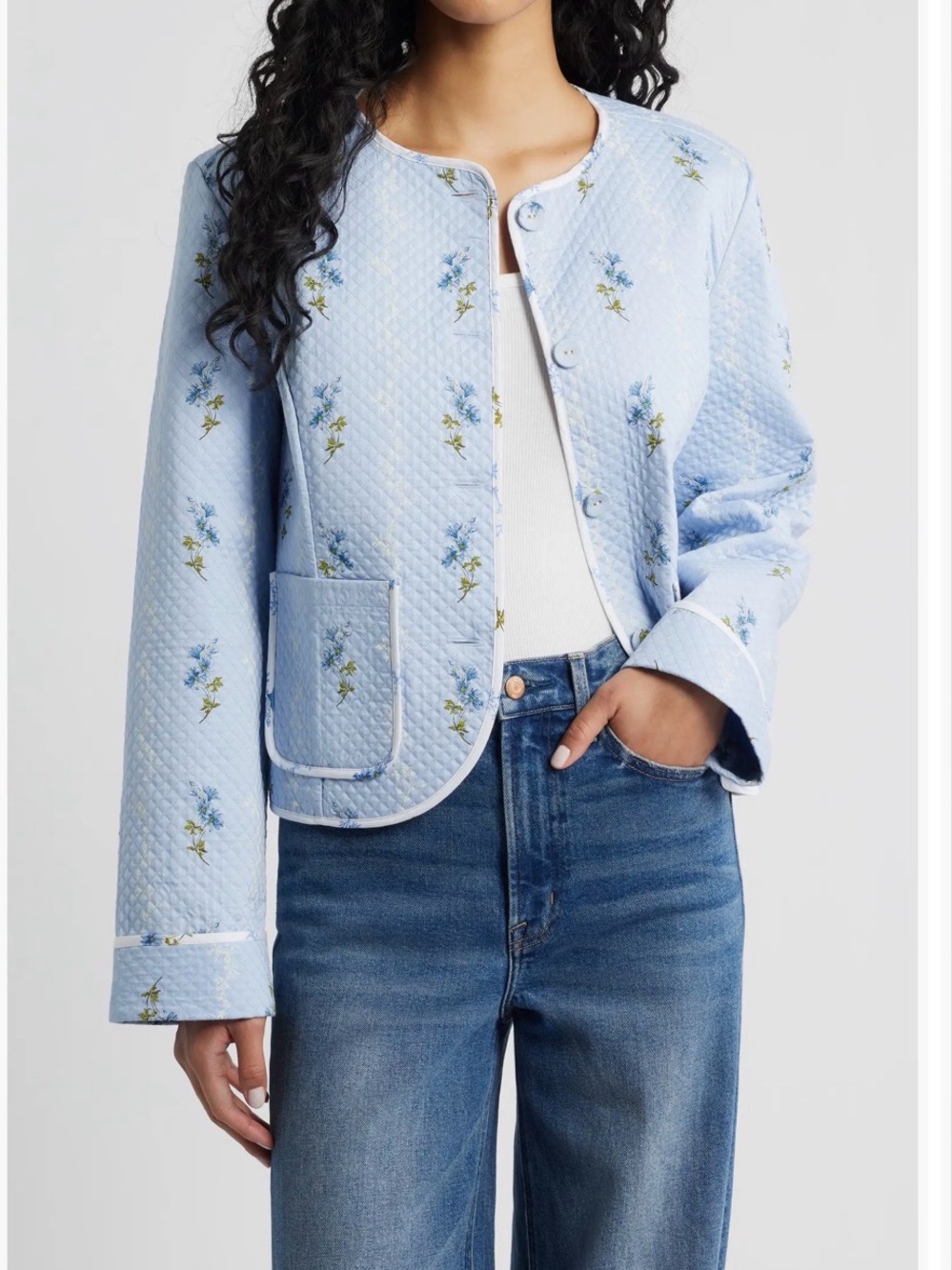 NWT The Rowan Quilted Crop Jacket